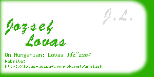 jozsef lovas business card